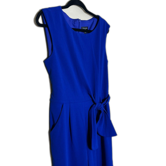 Tahari ASL Royal Blue Jumpsuit Sleeveless Chic Career Workwear Date Night EUC 10 - Picture 5 of 8